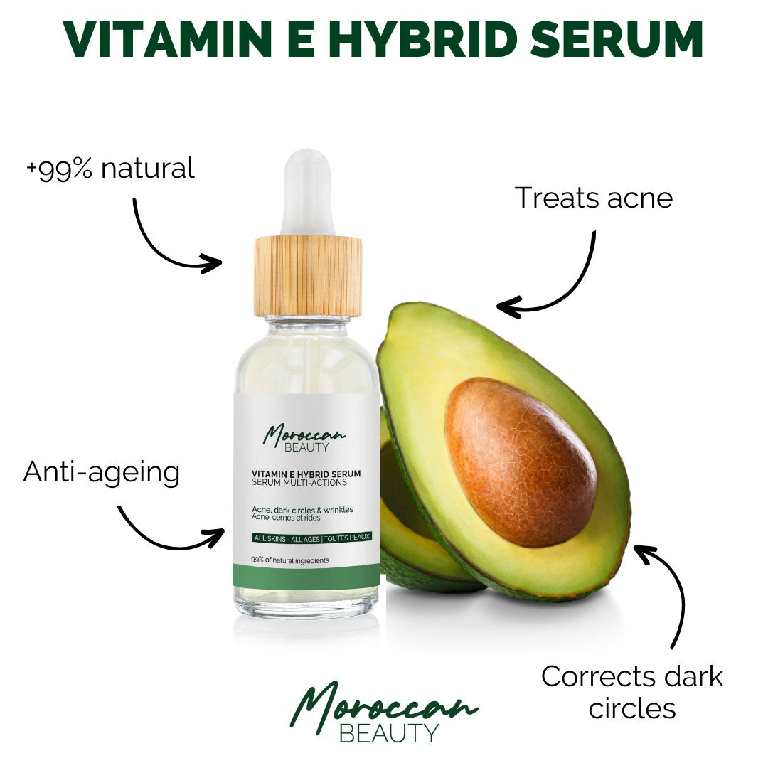 VITAMIN E HYBRID SERUM - ACNE, DARK CIRCLES & WRINKLES - MOROCCAN BEAUTY™