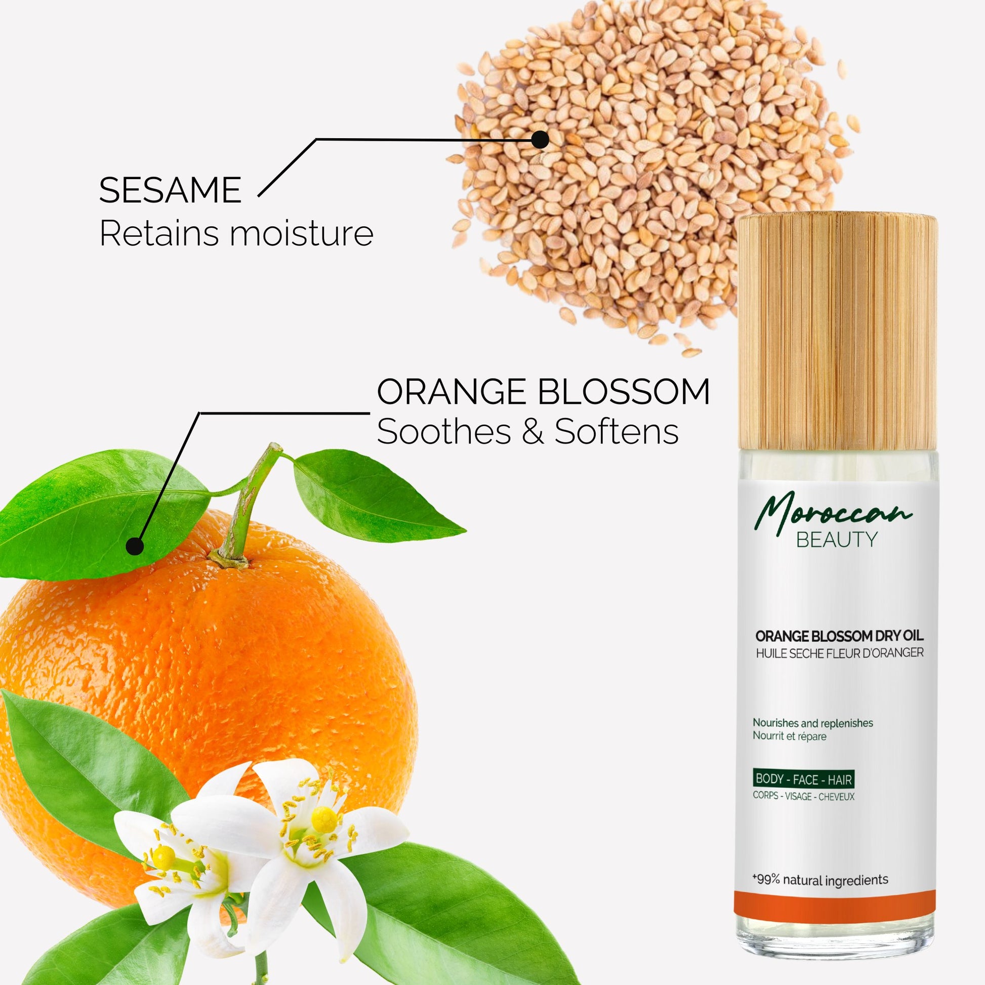 ORANGE BLOSSOM DRY OIL - +99% NATURAL (Pre-order - delivered by June 2023) - MOROCCAN BEAUTY™